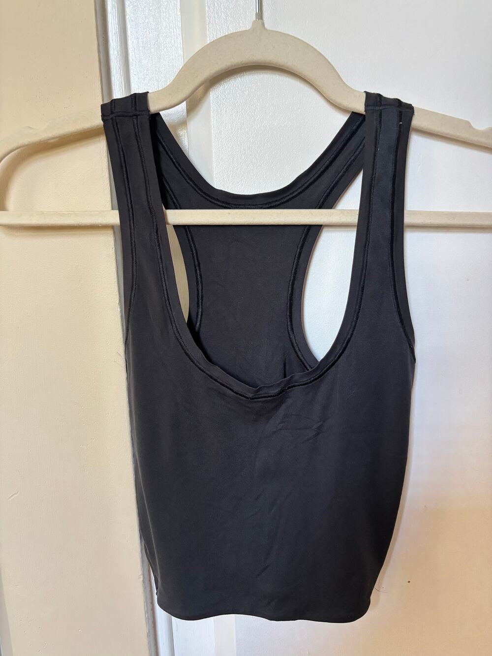 Lululemon Wundermost Ultra-Soft Nulu Scoop-Neck Crop Tank Black Size XS